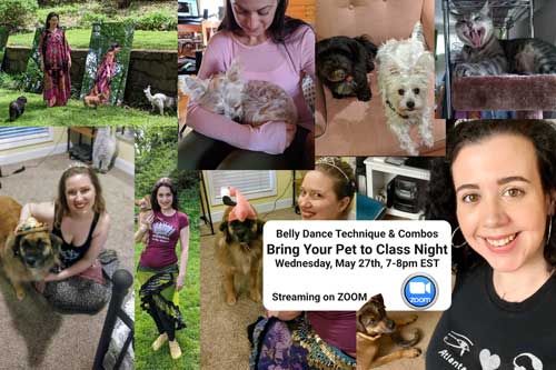 Bring your pet to belly dance class